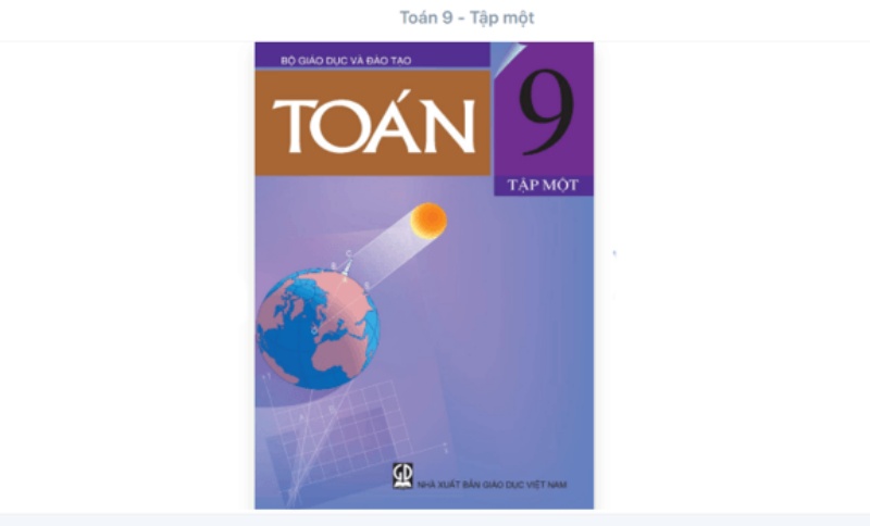 TẢI Sách Giáo Khoa Toán 9 (Tập 1, 2) PDF Pree, Đọc Ebook Online (FULL)