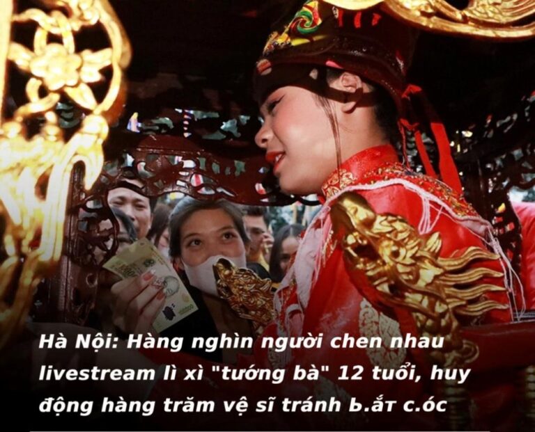 Hà Nội: Hàng ngàn người chen nhau livestream lì xì “tướng bà” 12 tuổi, huy động hàng trăm vệ sĩ “tinh nhuệ” tránh b.ắt cóc