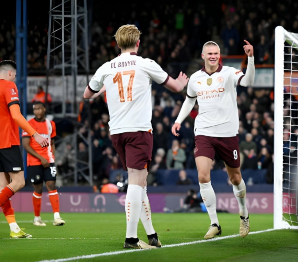 Haaland ghi liền “Repoker” , Man City thắng dễ Luton tại vòng 5 FA Cup