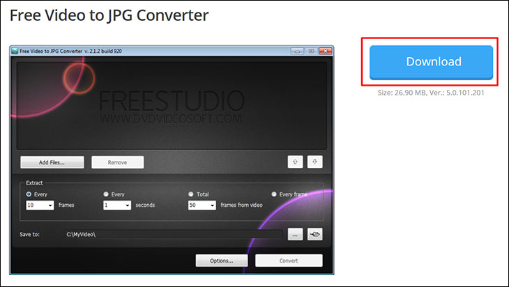 Tải về phần mềm Free Video to JPG Converter